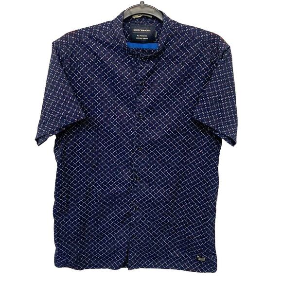 Scotch and Soda My Favorite OxFord Button Down Shirt In Navy Size Medium - Picture 1 of 7